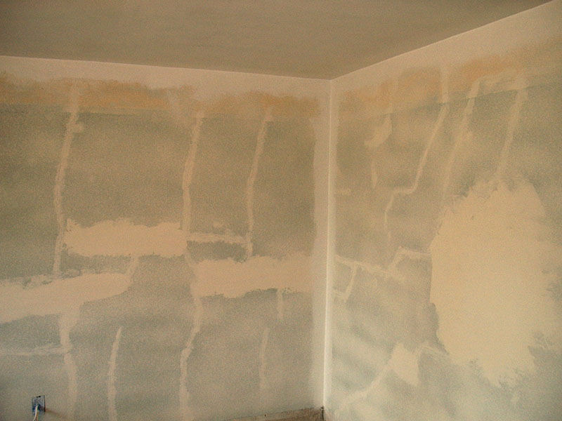 Spray texture applied